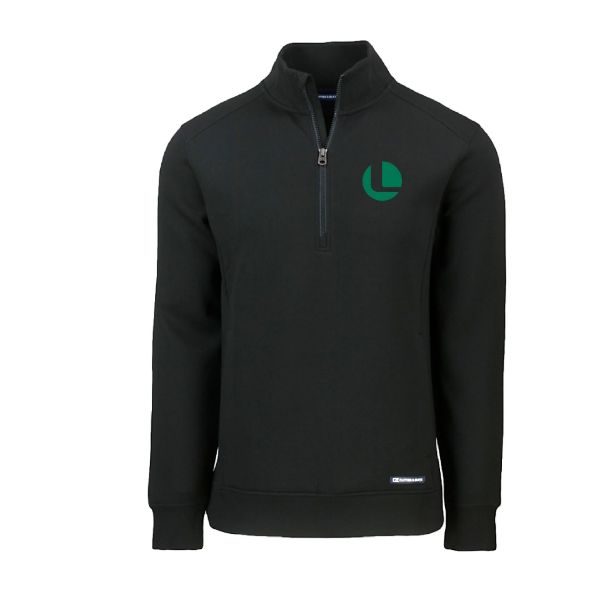 Image de Veste à quart de zip pour homme Cutter & Buck Roam en maille recyclée ultra-douce